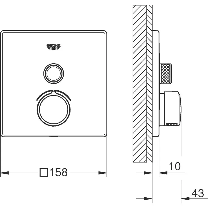 Зовнішня частина змішувача для душу Grohe SmartControl (29147000) Фото - 3