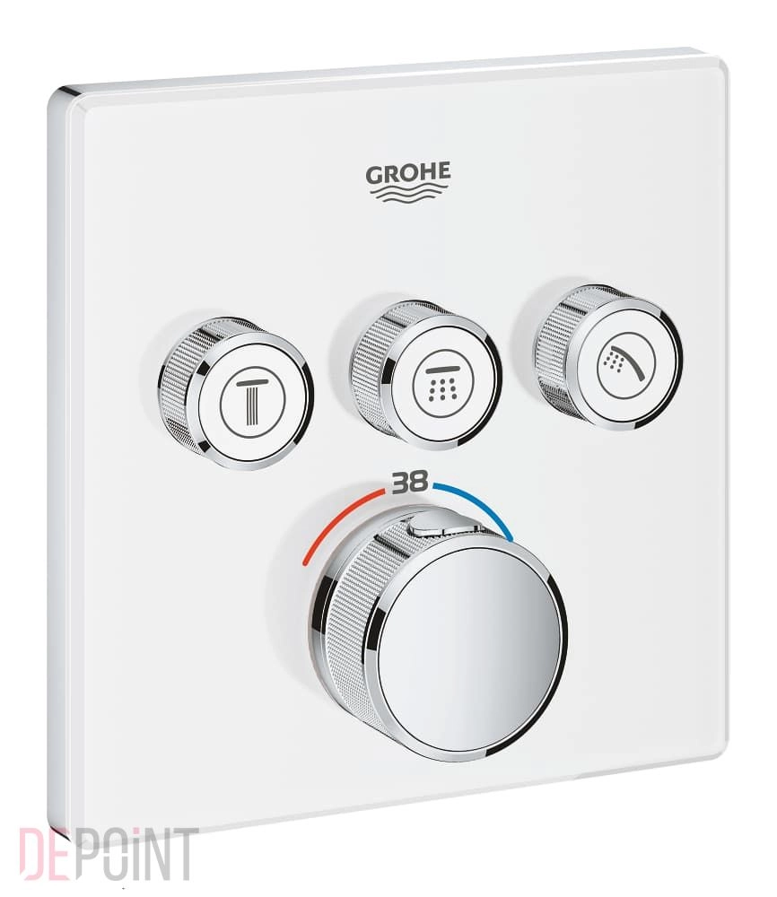 Термостат прихованого монтажу Grohe Grohtherm SmartControl  із 3 кнопками керування, білий (29157LS0)