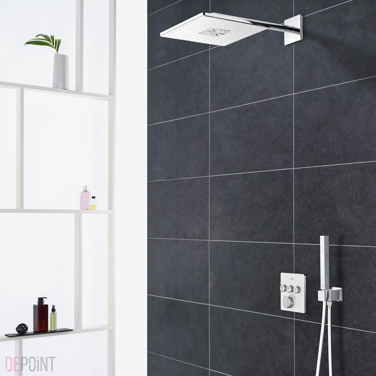 Термостат прихованого монтажу Grohe Grohtherm SmartControl  із 3 кнопками керування, білий (29157LS0) Фото - 2