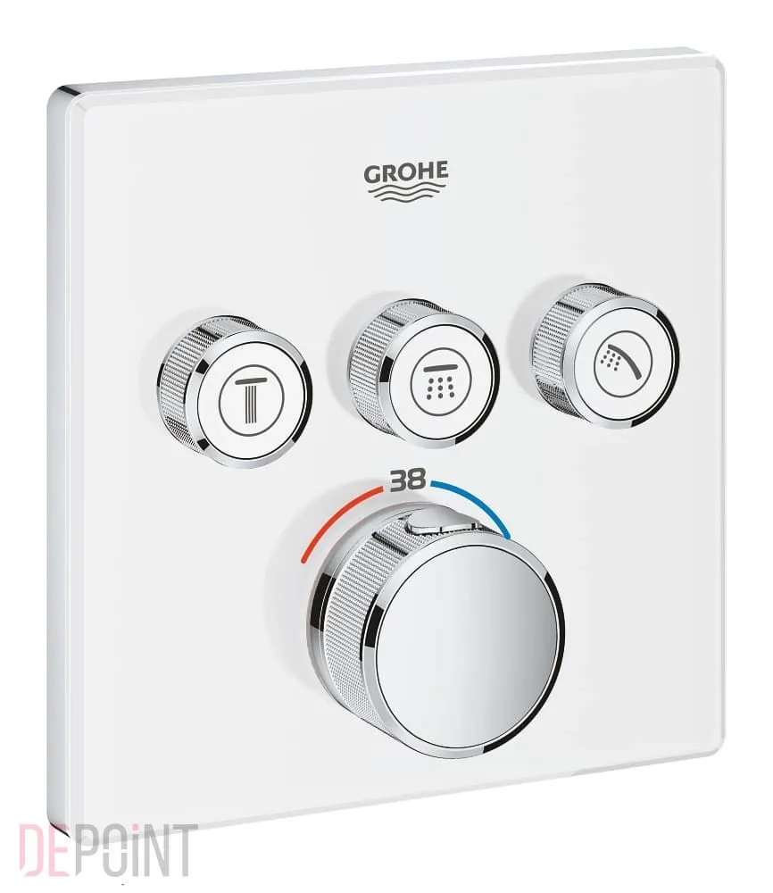 Термостат скрытого монтажа Grohe Grohtherm SmartControl с 3 кнопками управления, белый (29157LS0)