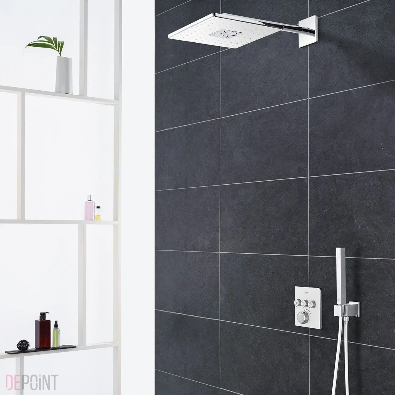 Термостат скрытого монтажа Grohe Grohtherm SmartControl с 3 кнопками управления, белый (29157LS0) Фото - 2