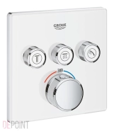 Термостат прихованого монтажу Grohe Grohtherm SmartControl  із 3 кнопками керування, білий (29157LS0)