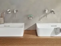 Змішувач для умивальника Grohe Essence M-Size, зовнішня частина, supersteel (29192DC1) Фото - 3