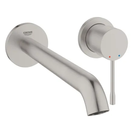 Смеситель для умывальника Grohe Essence New L-Size, со стены, на 2 отверстия наружная часть, supersteel (29193DC1)