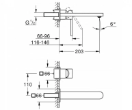 Змішувач для умивальника Grohe Plus L-Size (29306003) Фото - 1