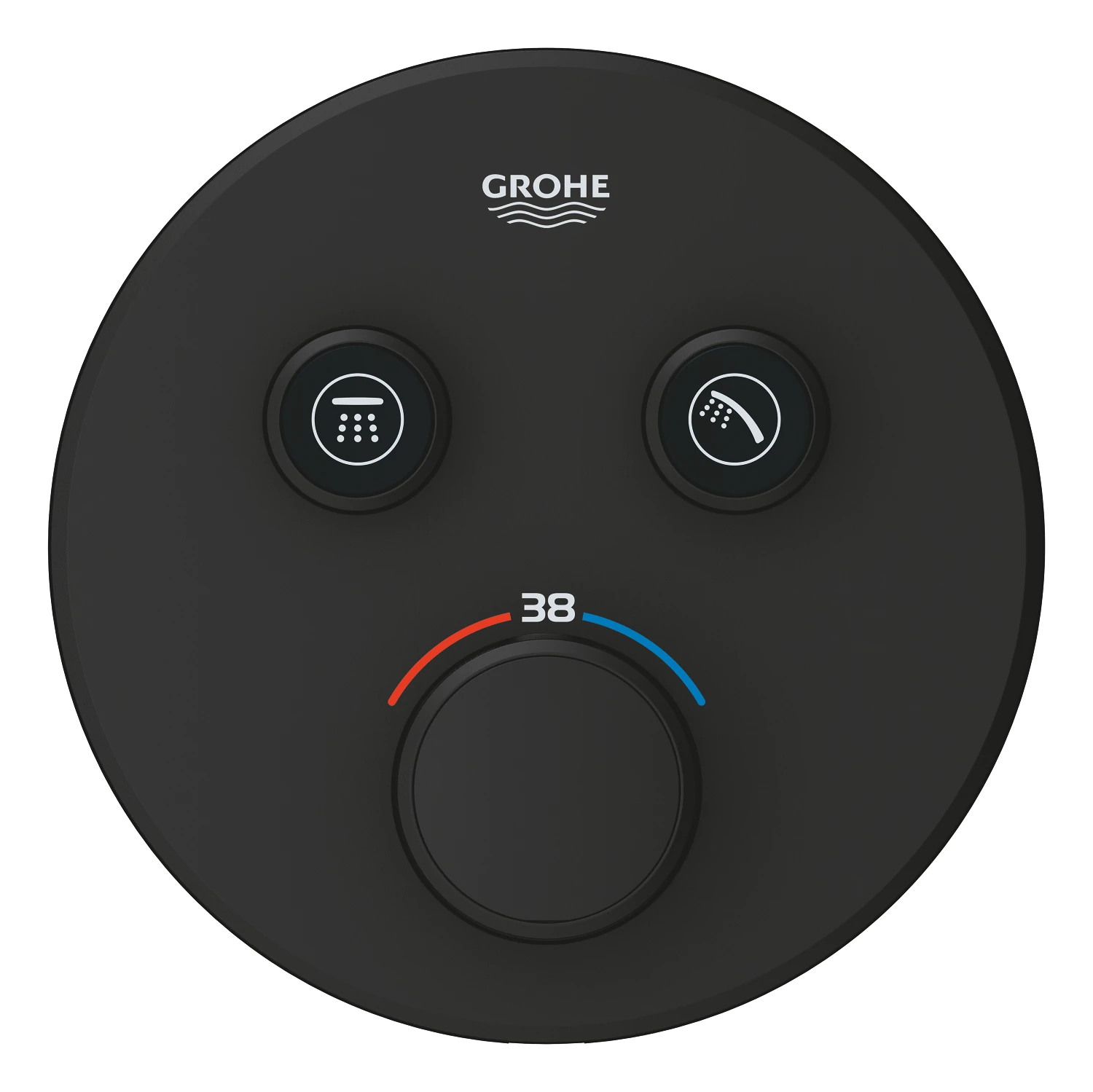 Термостат скрытого монтажа Grohe Grohtherm SmartControl на 2 выхода, черный матовый (29507KF0) Фото - 3