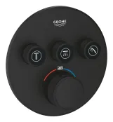 Термостат скрытого монтажа Grohe Grohtherm SmartControl на 3 потребителя, черный матовый (29508KF0)