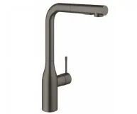 Змішувач для кухні Grohe Essence New з висувним виливом, Brushed Hard Graphite (30270AL0)