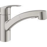 Змішувач для умивальника Grohe Eurosmart, сталь (30305DC1)
