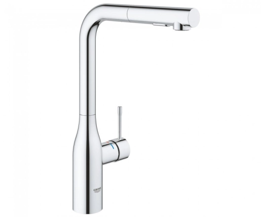Змішувач для кухні Grohe Essence одноважільний з висувною лійкою, chrome (30504000)