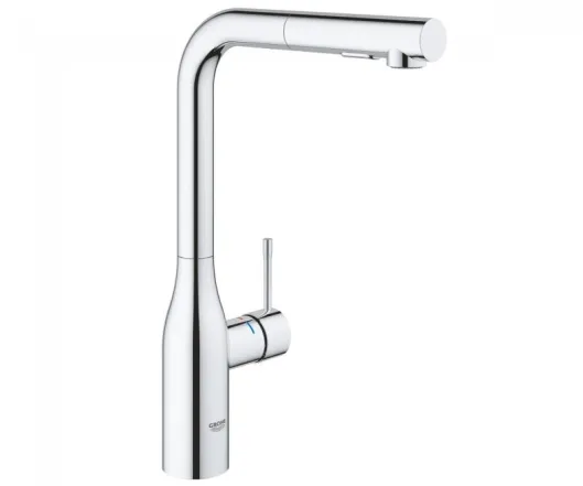 Змішувач для кухні Grohe Essence одноважільний з висувною лійкою, chrome (30504000)