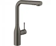 Смеситель для кухни Grohe Essence однорычажный с выдвижной лейкой, brushed hard graphite (30504AL0)