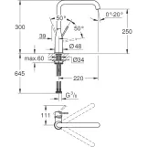 Смеситель для кухни Grohe Essence New L-размер, черный матовый (30505KF0) Фото - 1