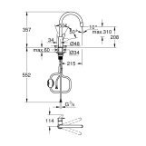 Смеситель для кухни с выдвижным изливом Grohe StartCurve 30562000 Фото - 1