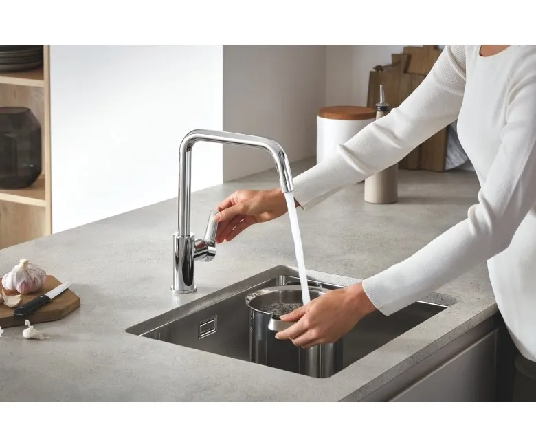 Смеситель однорычажный для кухни Grohe Eurosmart, хром (30567000) Фото - 4