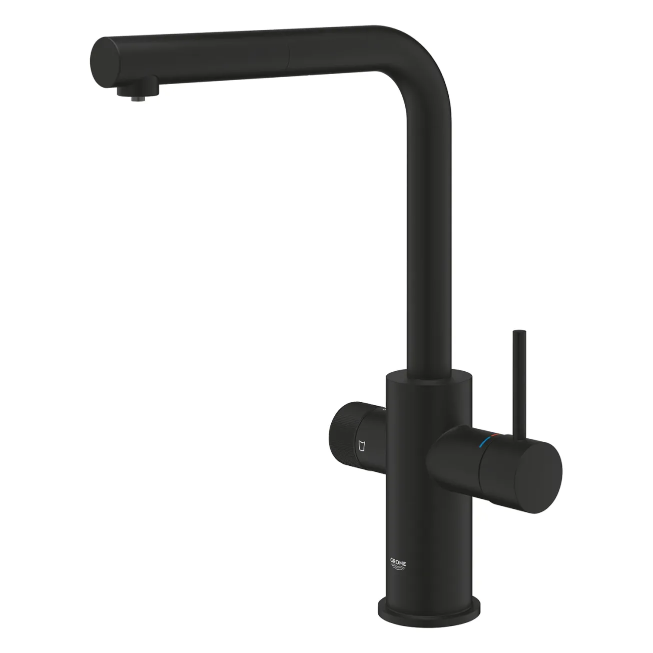 Змішувач для кухні Grohe Blue Pure Minta для подачі технічної та фільтрованої води, чорний  (30590KF0) Фото - 1