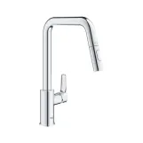 Змішувач для кухні Grohe EuroSmart одноважільний, висувний, 2 - струмені, хром (30619000)