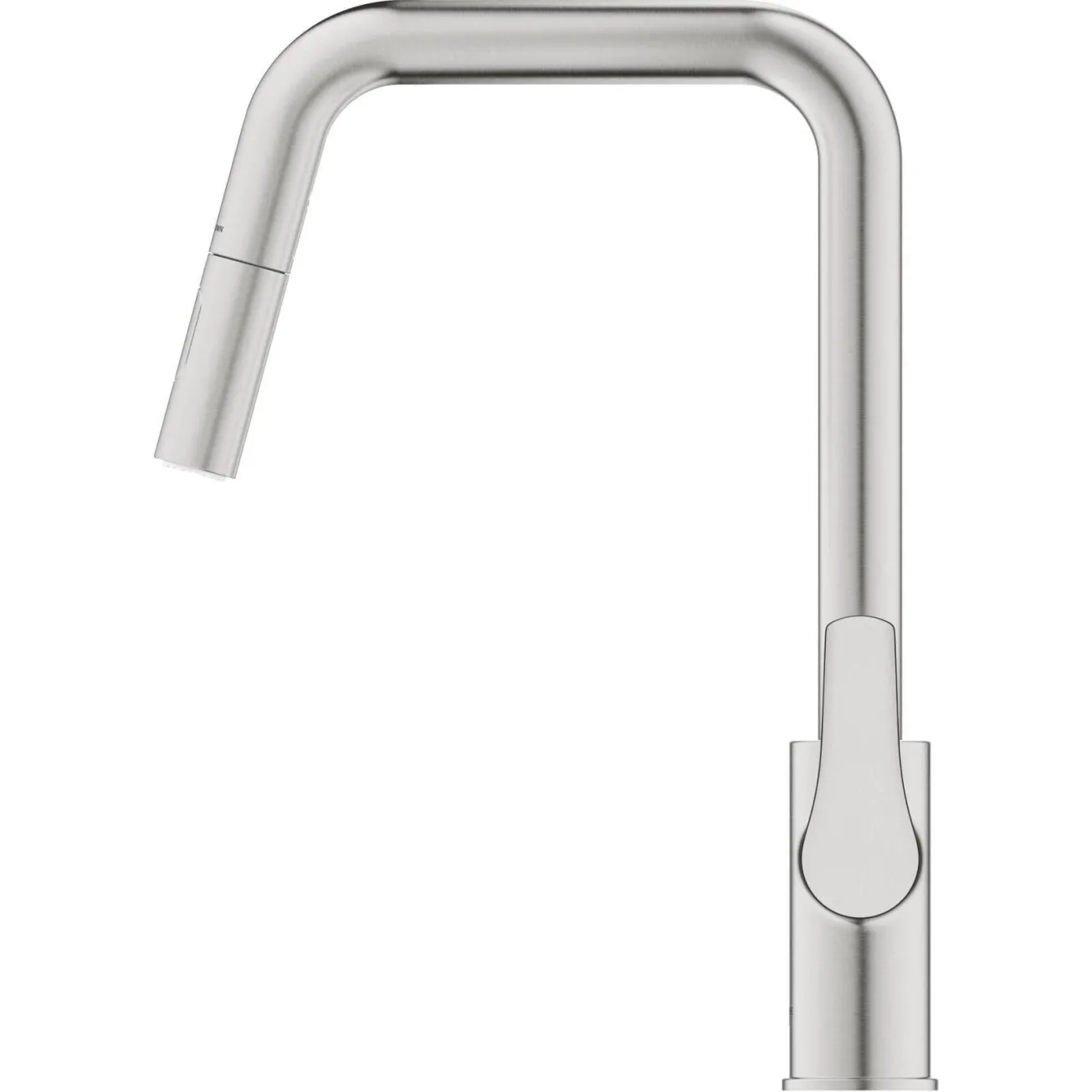 Змiшувач для кухнi Grohe EuroSmart одноважiльний, висувний, 2 - режими, суперсталь (30619DC0) Фото - 4