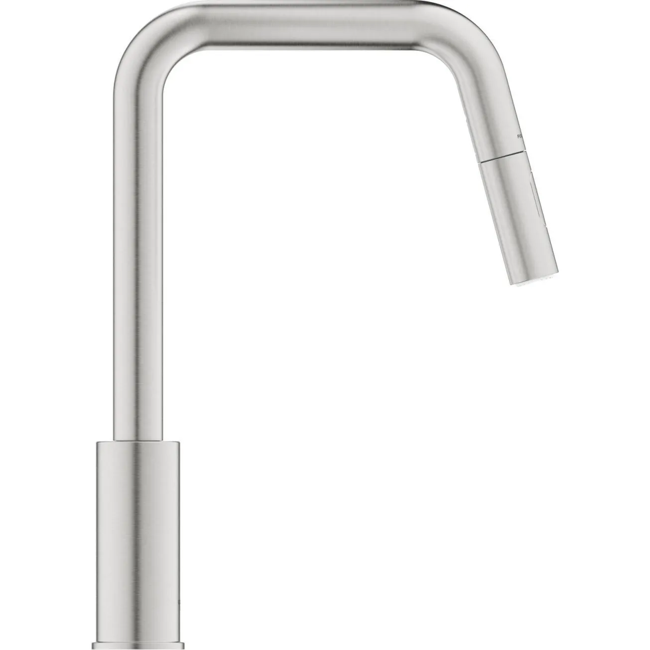 Змiшувач для кухнi Grohe EuroSmart одноважiльний, висувний, 2 - режими, суперсталь (30619DC0) Фото - 5