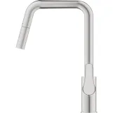 Змiшувач для кухнi Grohe EuroSmart одноважiльний, висувний, 2 - режими, суперсталь (30619DC0) Фото - 4