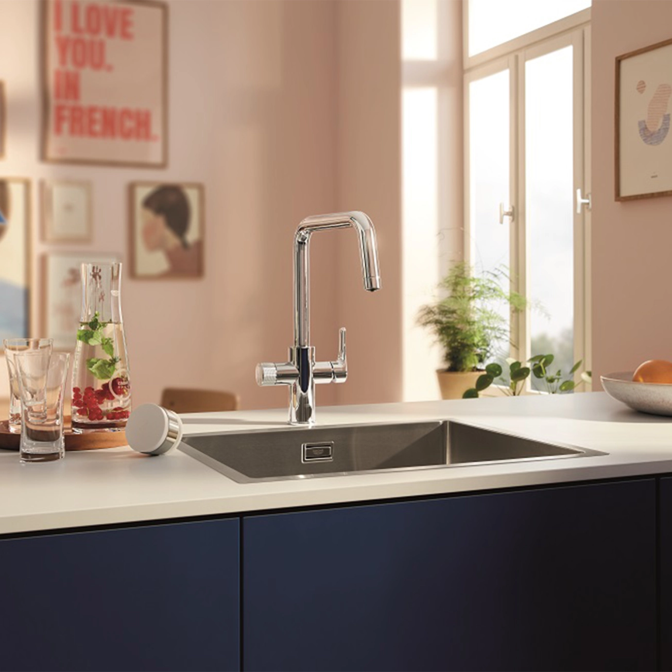 Смеситель для кухни с выдвижным изливом Grohe QuickFix Start 30631000 Фото - 4