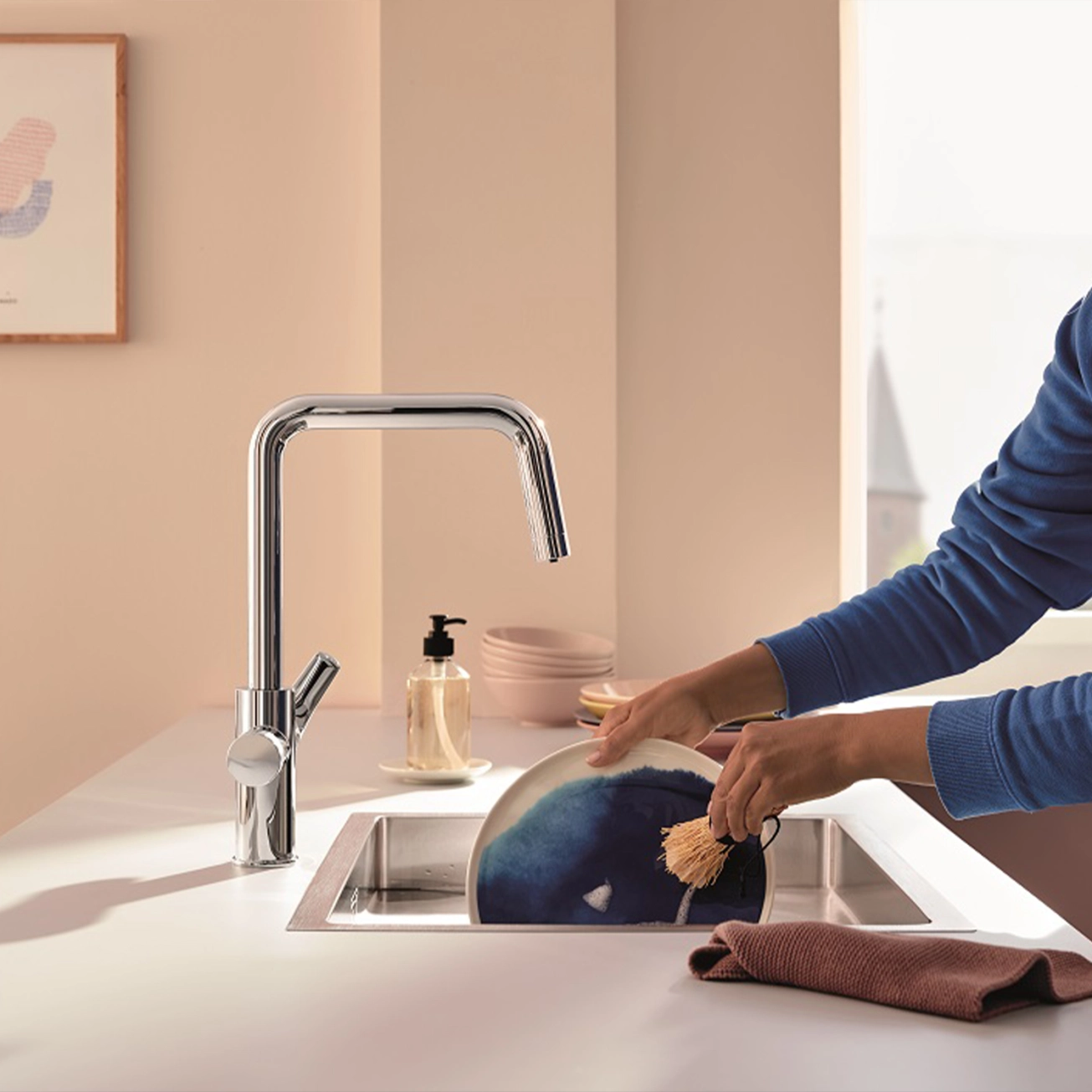 Смеситель для кухни с выдвижным изливом Grohe QuickFix Start 30631000 Фото - 6