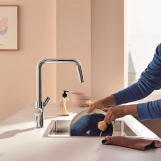 Смеситель для кухни с выдвижным изливом Grohe QuickFix Start 30631000 Фото - 6