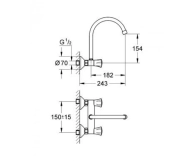 Змішувач для раковини Grohe Costa L, двухвентильний (31191001) Фото - 1