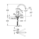 Змішувач для кухні Grohe BauLoop  31232001 Фото - 1