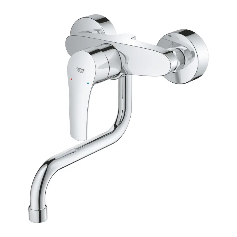 Змішувач для кухні Grohe Eurosmart настінний з виливом, хром (31391003) Фото - 3