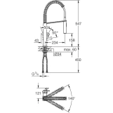 Змішувач для кухні з рефлекторним виливом Grohe Eurocube (31395000) Фото - 1