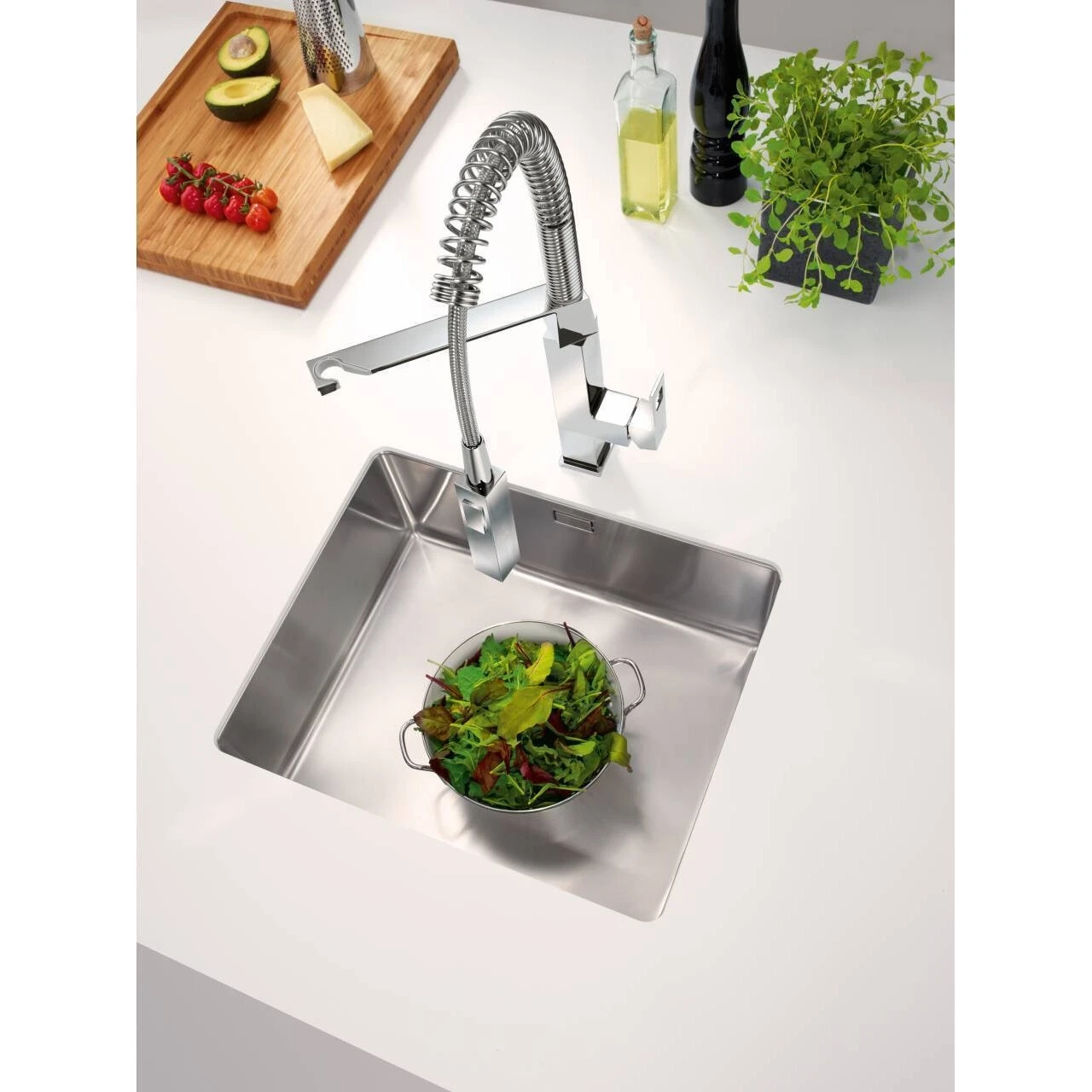 Змішувач для кухні Grohe Eurocube одноважільний суперсталь (31395DC0) Фото - 2