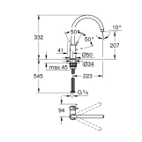 Змішувач для кухні Grohe QuickFix Start Classic 31553001 Фото - 1