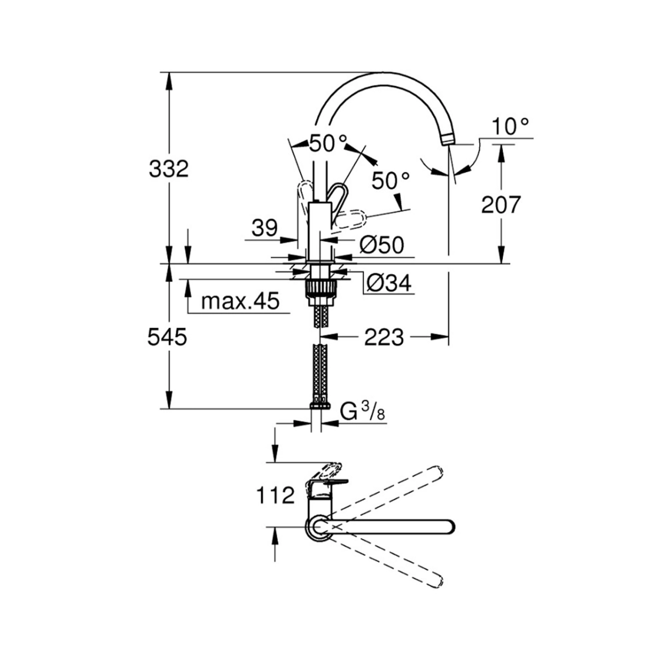 Змішувач для кухні Grohe Start Flow 31555001 Фото - 1