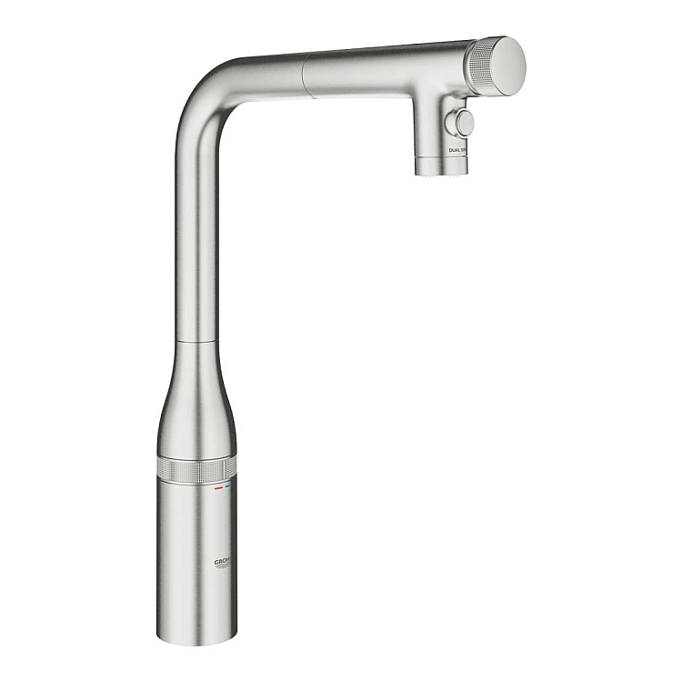 Змішувач для кухні Grohe Essence Smartcontrol з висувною лійкою, supersteel (31892DC0)