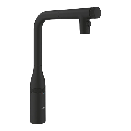 Змішувач для кухні Grohe Essence Smartcontrol з висувною лійкою, чорний матовий (31892KF0)