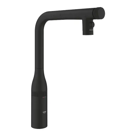 Смеситель для кухни Grohe Essence Smartcontrol с выдвижной лейкой, черный матовый (31892KF0)
