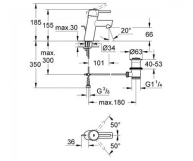Смеситель для умывальника Grohe Concetto, хром (3220410E) Фото - 1