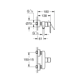 Смеситель для душа Grohe QuickFix Start 322792432 Фото - 1
