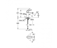 Смеситель для умывальника Grohe Eurosmart New S-Size однорычажный, черный матовый (324672433) Фото - 1