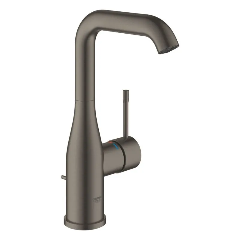 Смеситель для умывальника Grohe Essence New L-Size с донным клапаном, графит матовый (32628AL1)