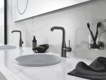 Смеситель для умывальника Grohe Essence New L-Size с донным клапаном, графит матовый (32628AL1) Фото - 2