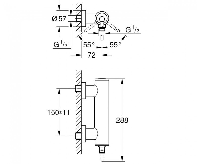 Змішувач для душа Grohe Atrio (32650AL3) Фото - 1