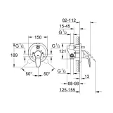 Змішувач прихованого монтажу для ванни Grohe Euroeco 32747000 Фото - 1