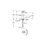 Смеситель для умывальника высокий Grohe BauLoop New с донным клапаном, хром (32856001) Фото - 2