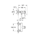 Змішувач для душу Grohe BauClassic 32867000 Фото - 1