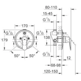 Змішувач для ванни Grohe Eurosmart Cosmopolitan (32879000) Фото - 1
