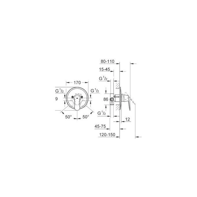 Змішувач для душу Grohe Eurosmart Cosmopolitan хром (32880000) Фото - 1