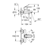 Змішувач для ванни Grohe QuickFix Get 32887000 Фото - 1