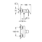 Смеситель для душа Grohe QuickFix Get 32888000 Фото - 1